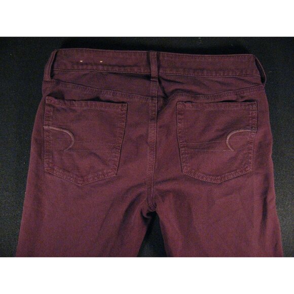 AMERICAN EAGLE Womens Jegging Jeans Purple Brown Sz 6 Stretch Regular Skinny - Picture 4 of 10